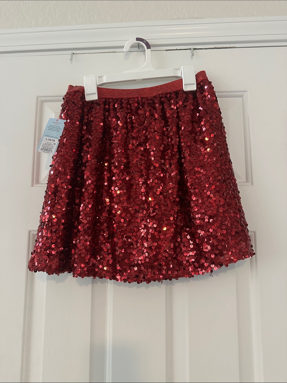 Cat & Jack Red Sequin Skater Skirt